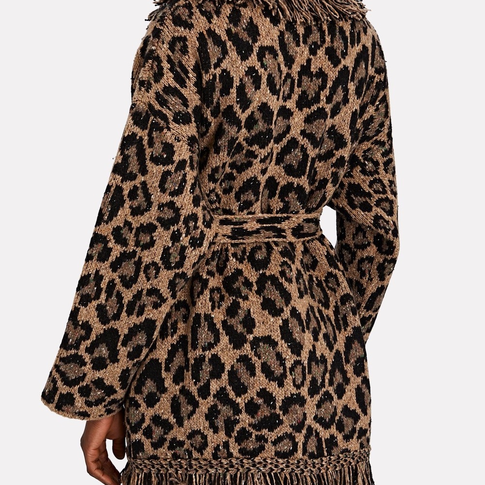 RARE - ALANUI - WORN ONCE 
Espiritu Salvaje Leopard Wrap Cardigan - Picture 2 of 3